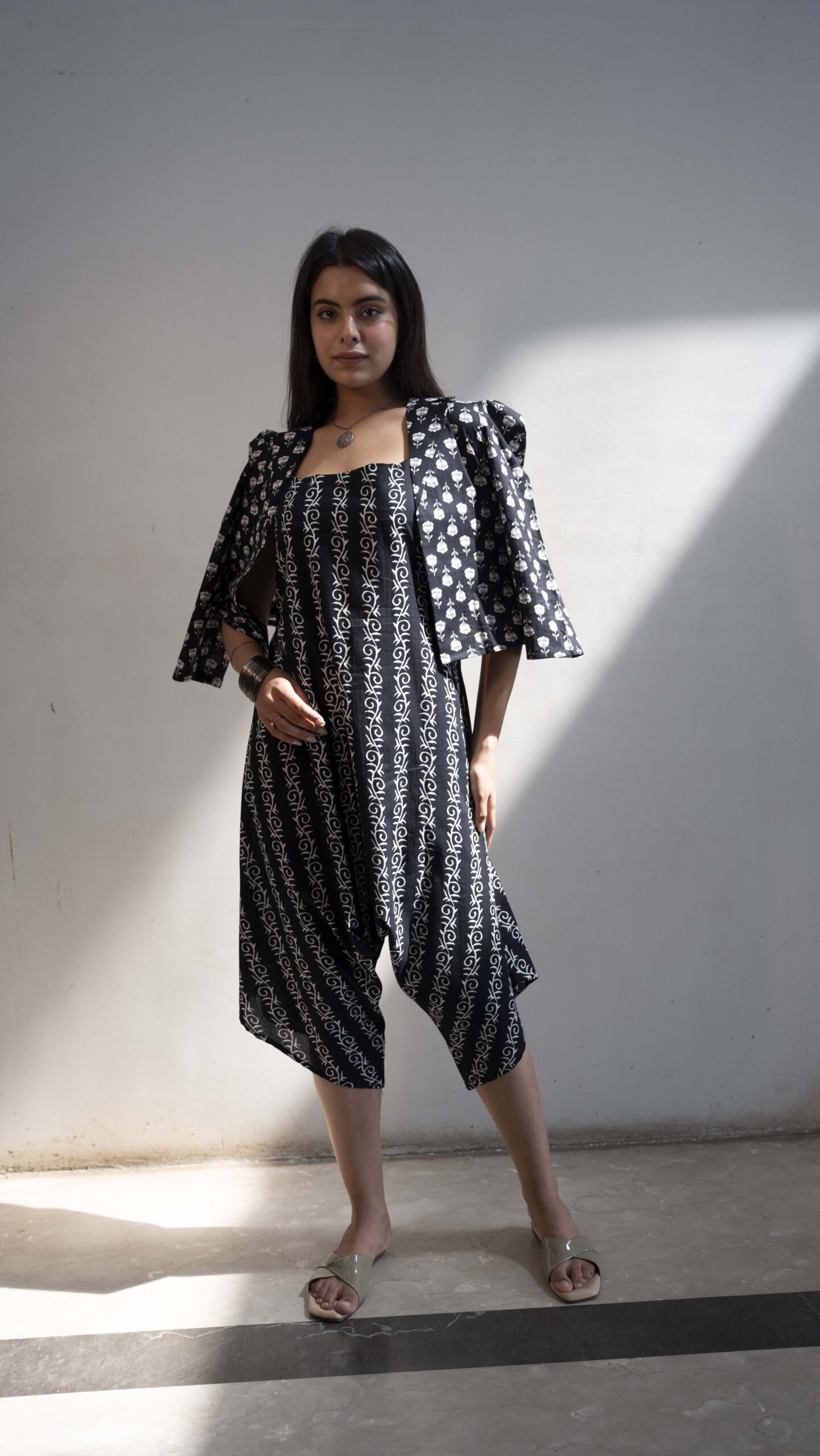 DSC06699 Black colour jacket jumpsuit - Image 2