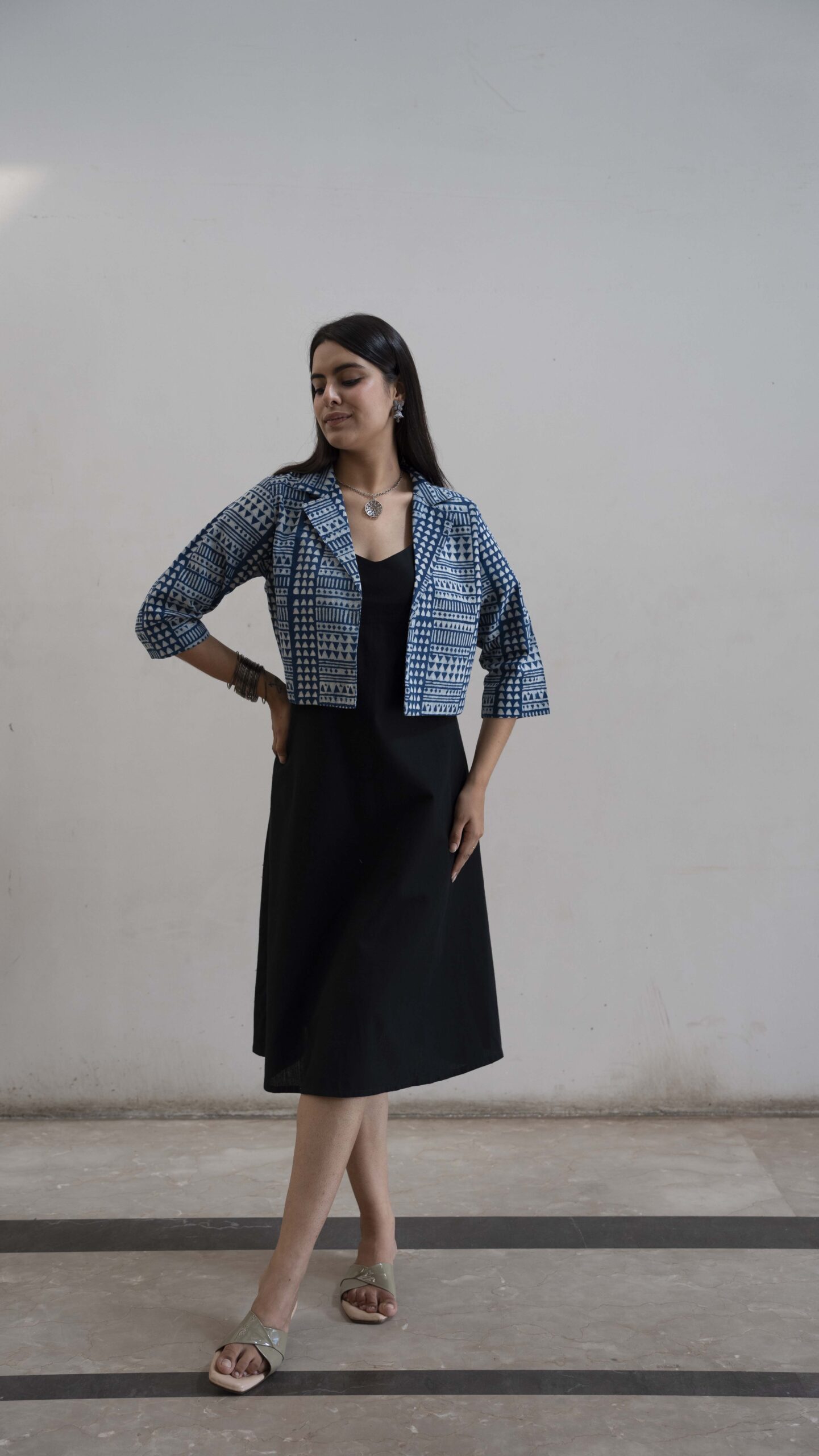 DSC06861 Handblock Indigo jacket - Image 2