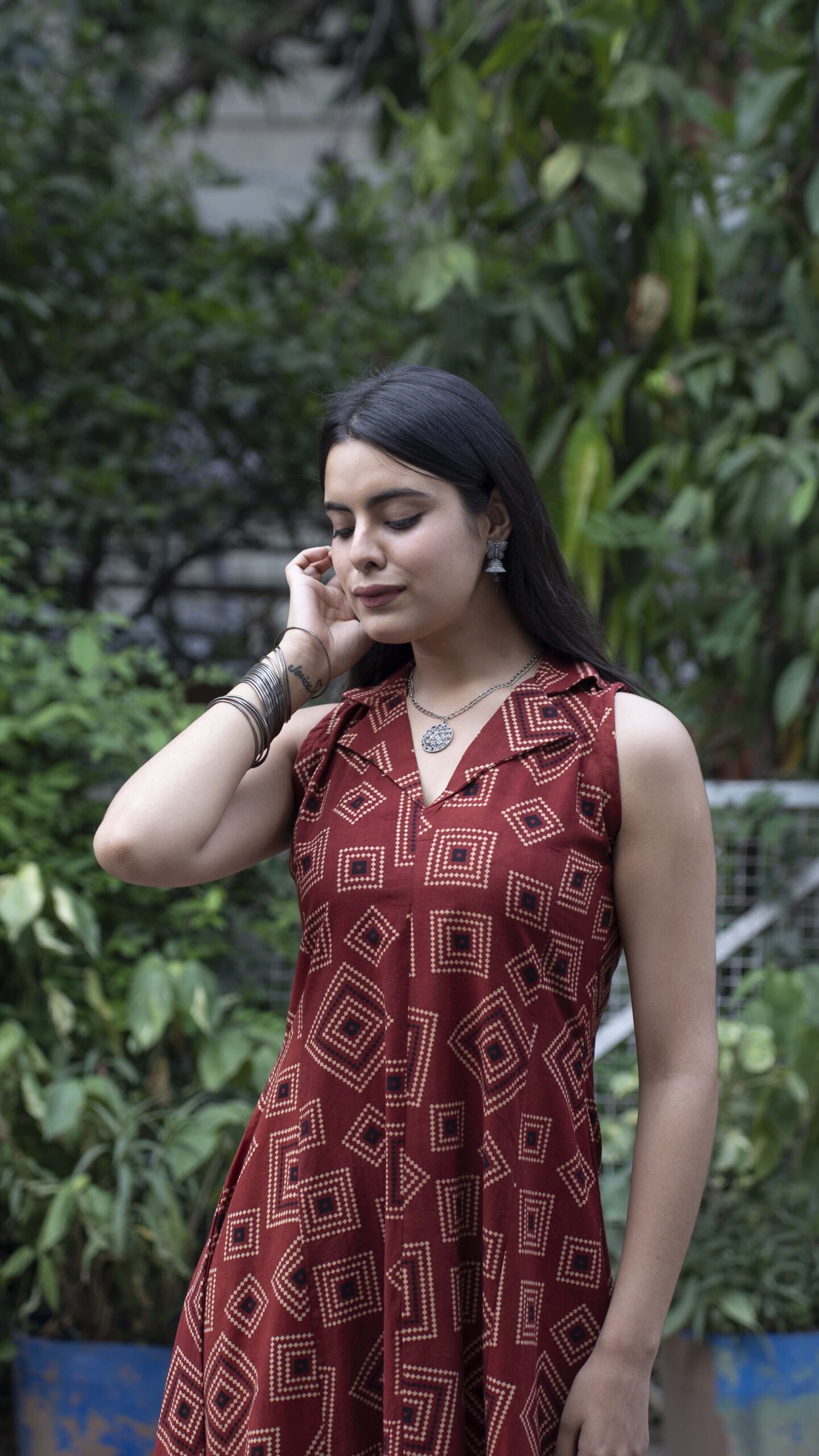 DSC06946 Handblock dress sleeveless - Image 3