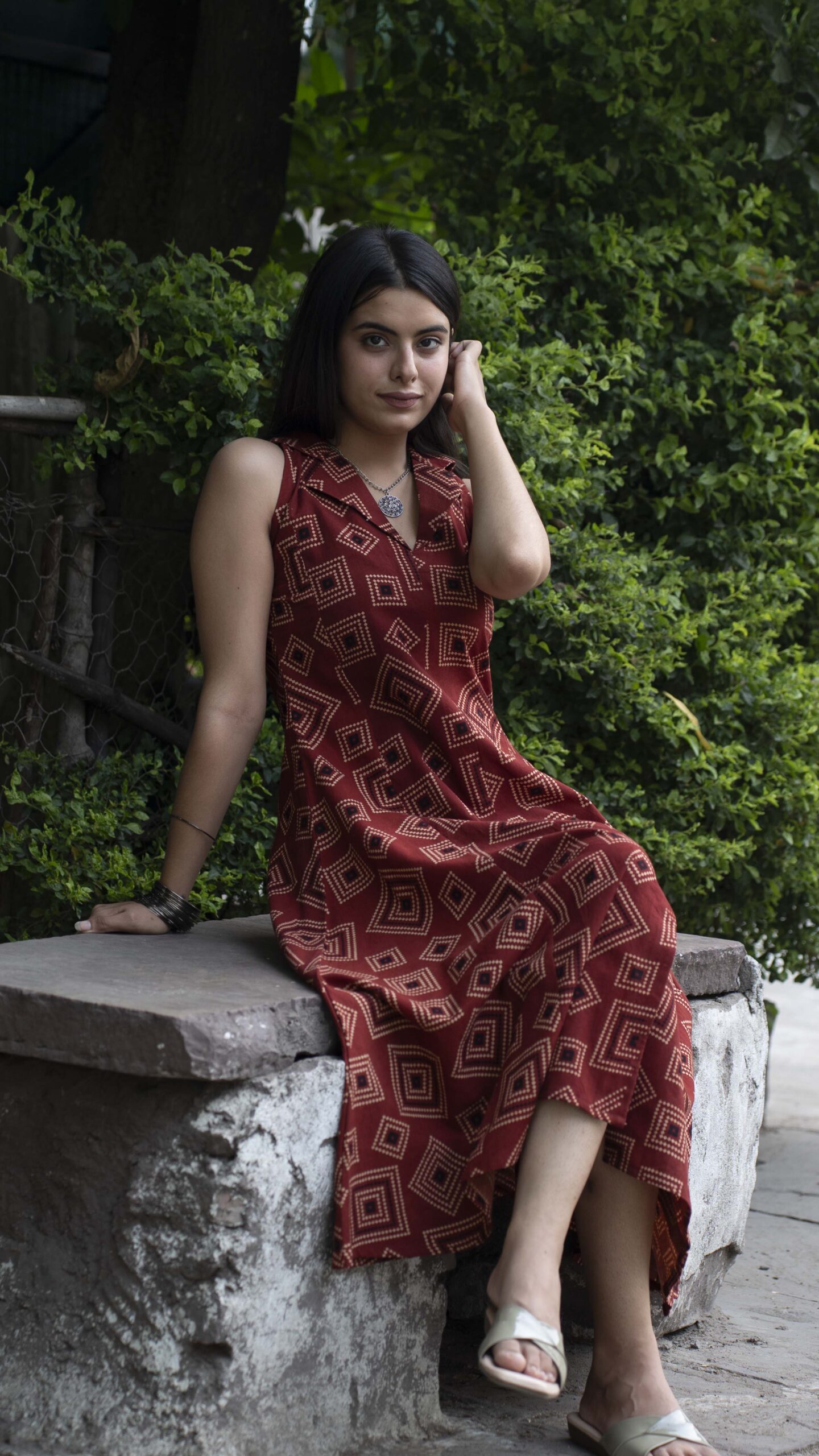 DSC06961 Handblock dress sleeveless - Image 2