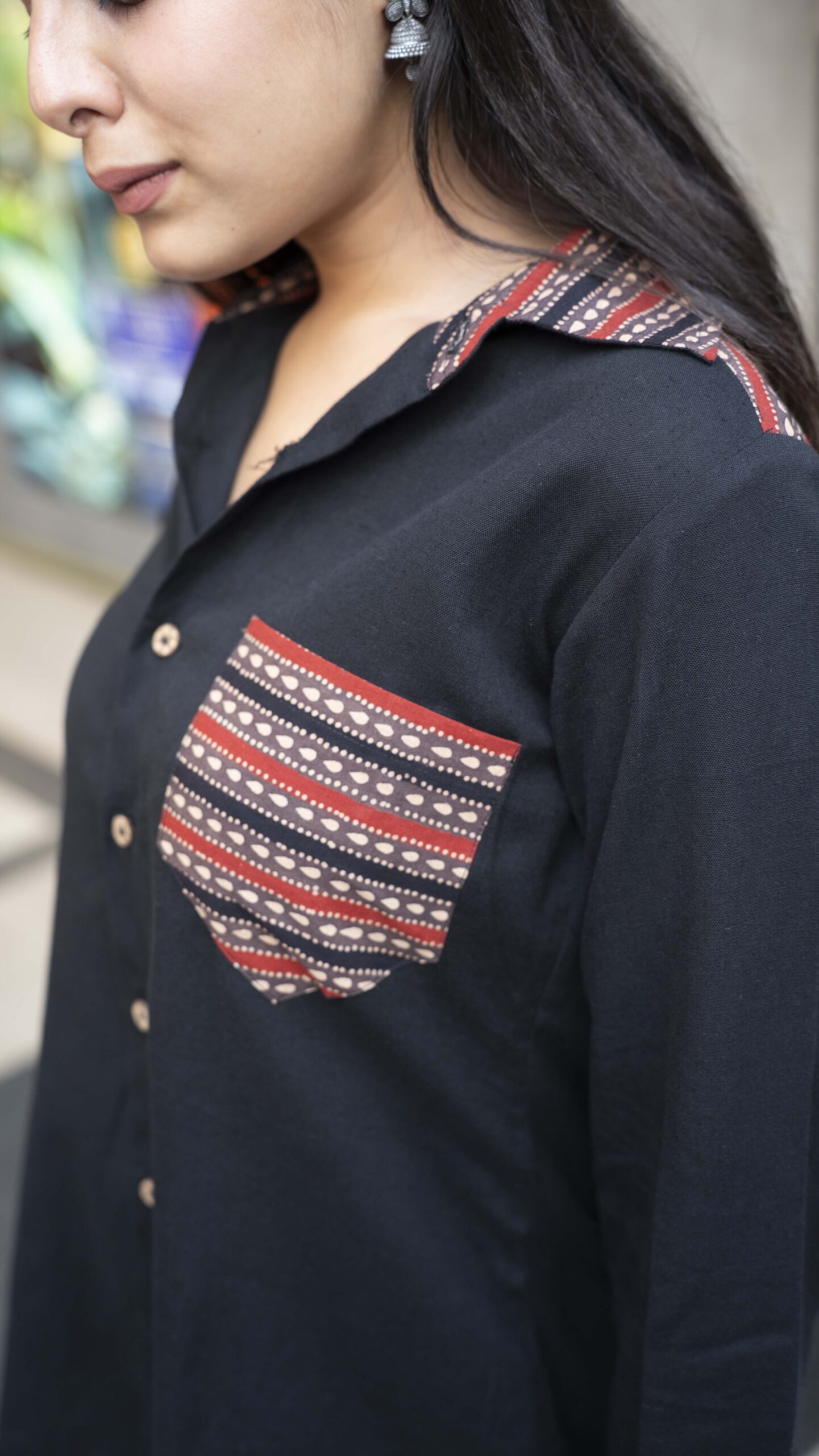 DSC07022 Black handloom cotton shirts - Image 3