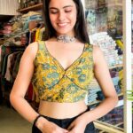 AJRAKH SLEEVELESS COTTON HANDBLOCK BLOUSE