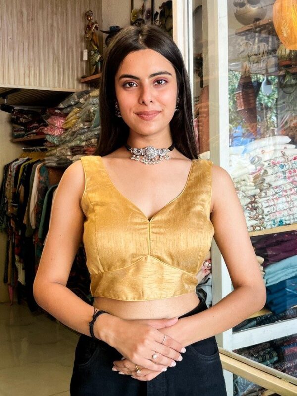 ART SILK SLEEVELESS BLOUSE