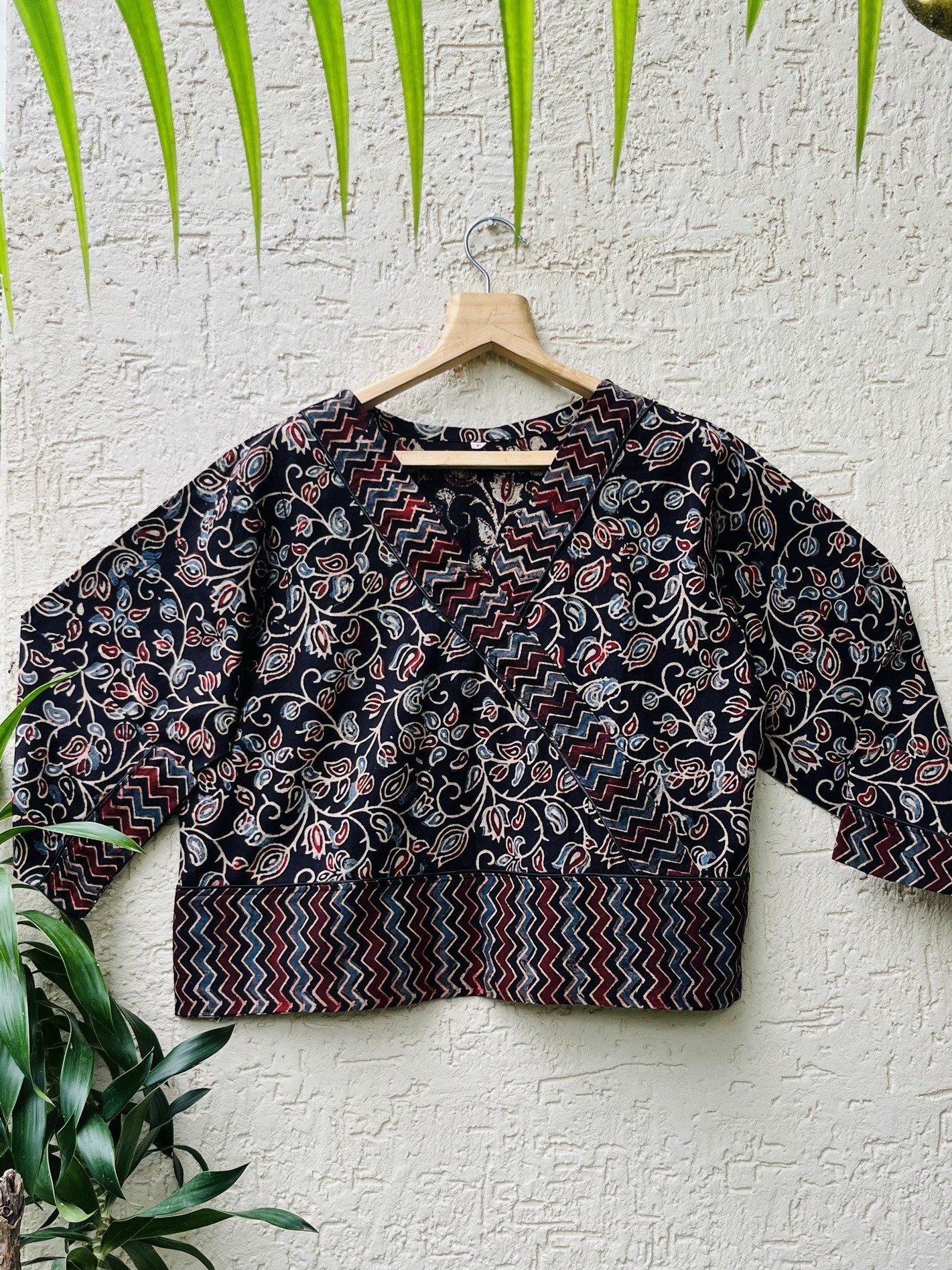 IMG_6076.jpg AJRAKH COTTON CROP TOP BLOUSE - Image 1