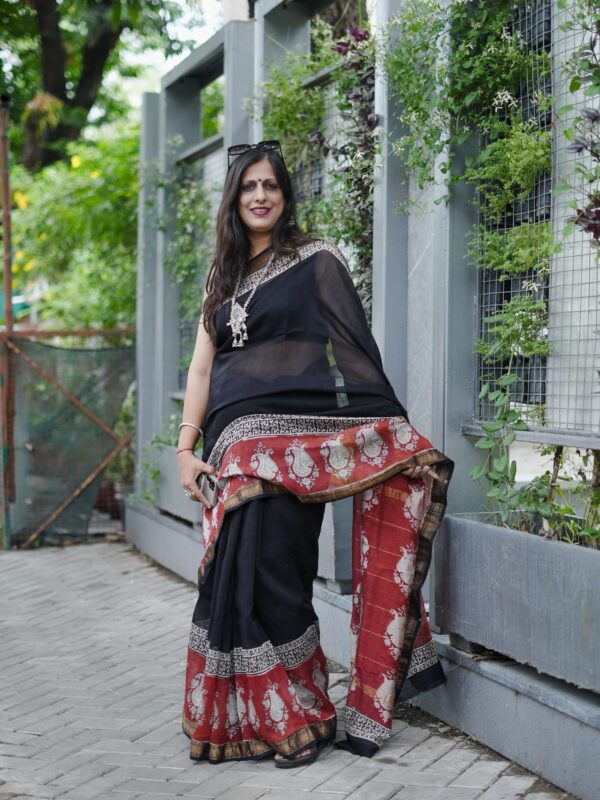 Maheshwari handblock saree