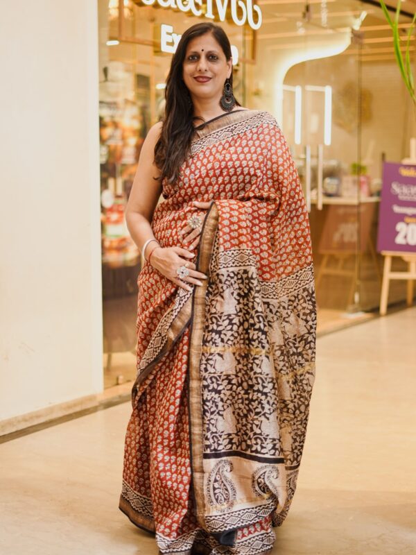 Maheshwari handblock saree