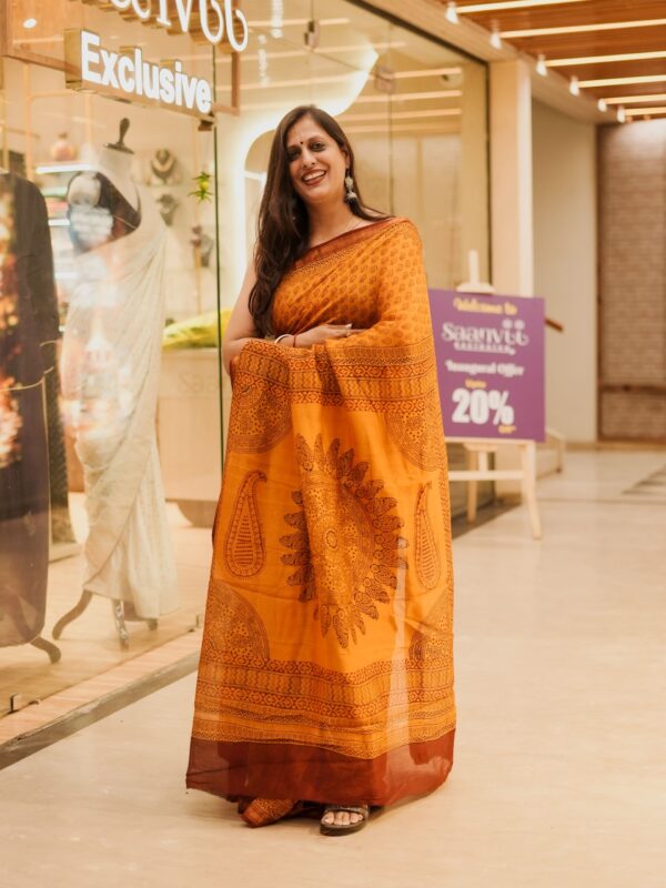 Maheshwari handblock saree