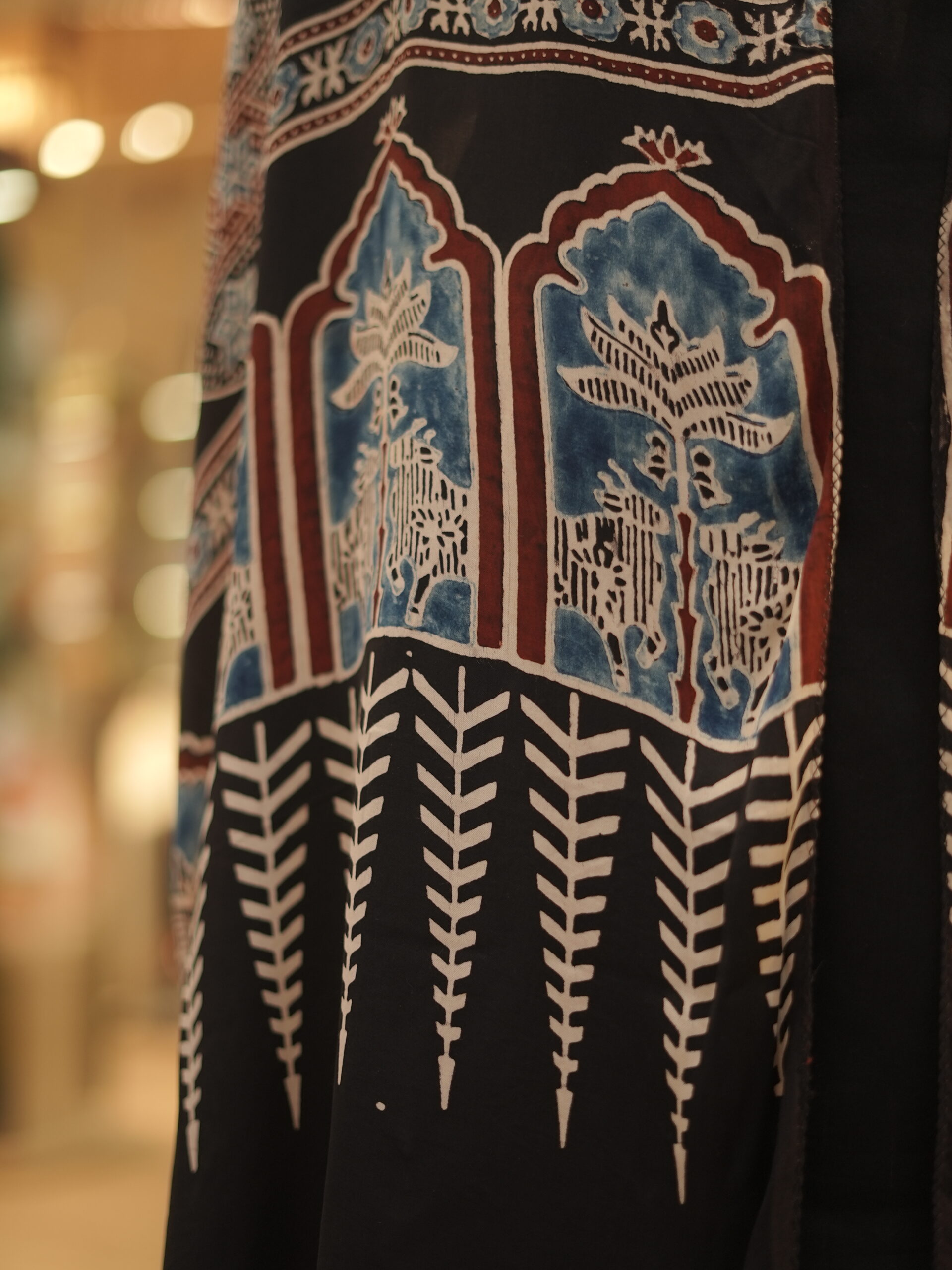 ZVE05574 Modal silk ajrakh stoles - Image 4