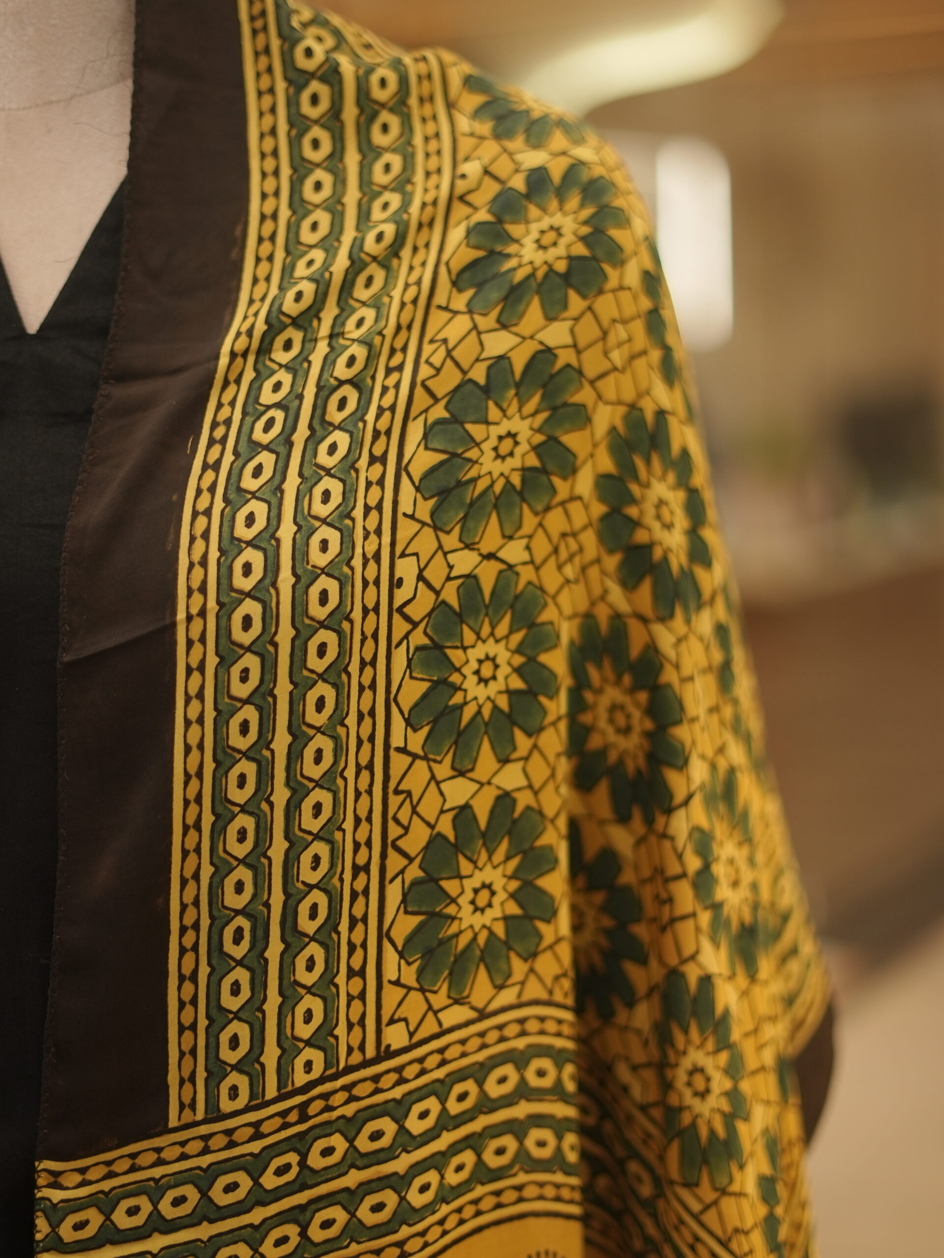 ZVE05577 Modal silk ajrakh stoles - Image 2