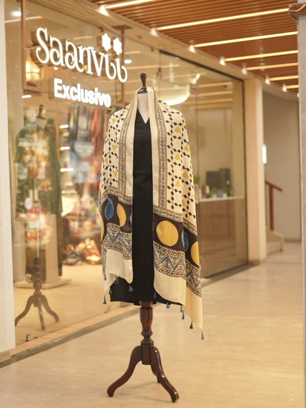 Modal silk ajrakh stoles