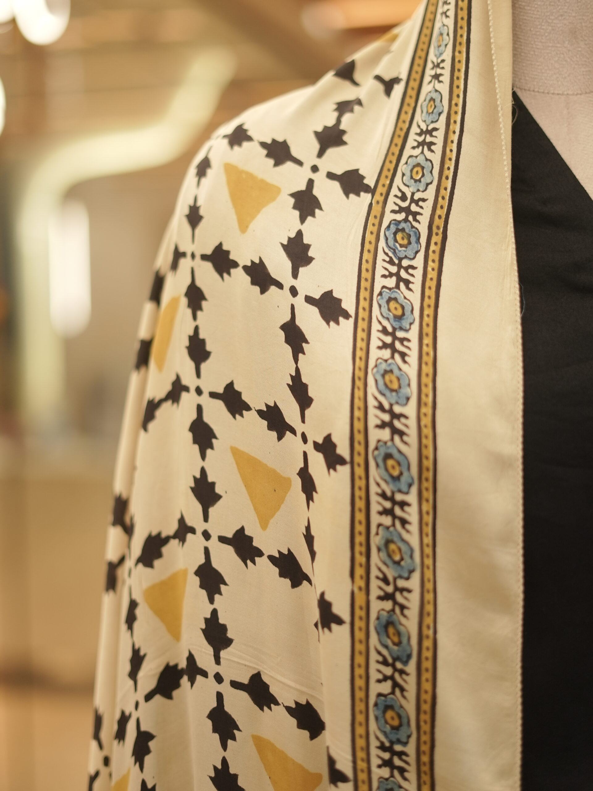 ZVE05608 Modal silk ajrakh stoles - Image 3