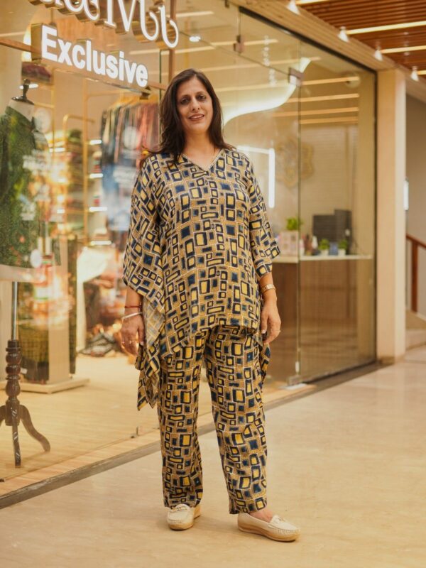 Modal silk ajrakh cord set