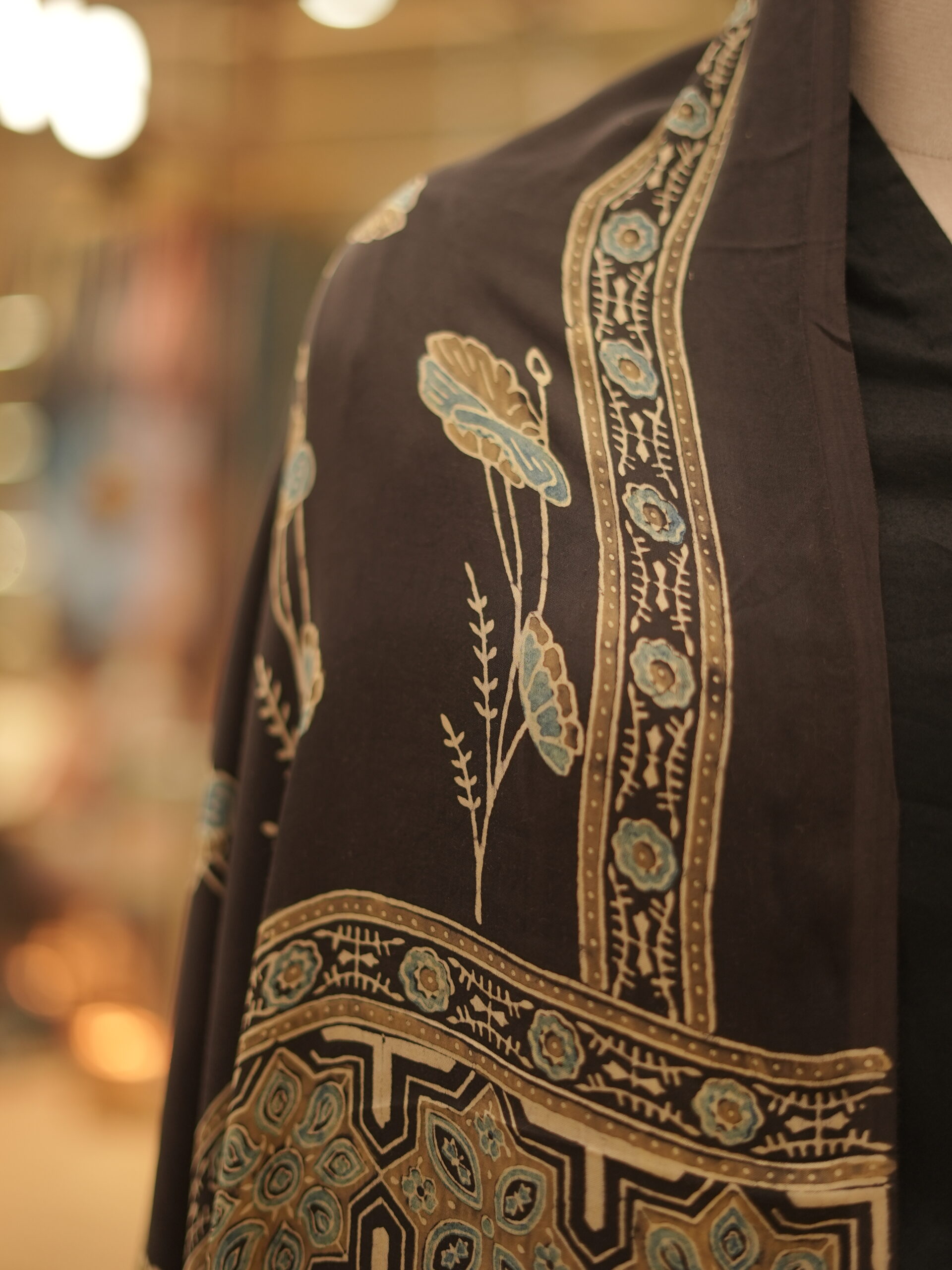 ZVE05675 Modal silk ajrakh stoles - Image 2