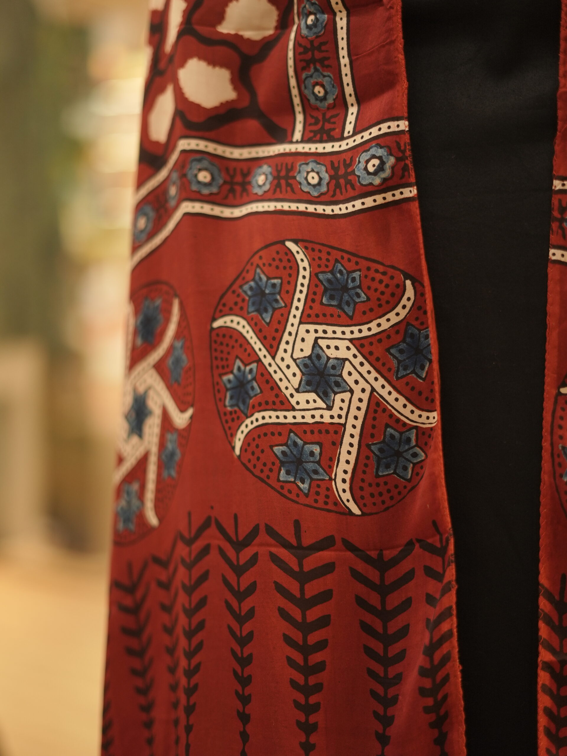 ZVE05765 Modal silk ajrakh stoles - Image 2