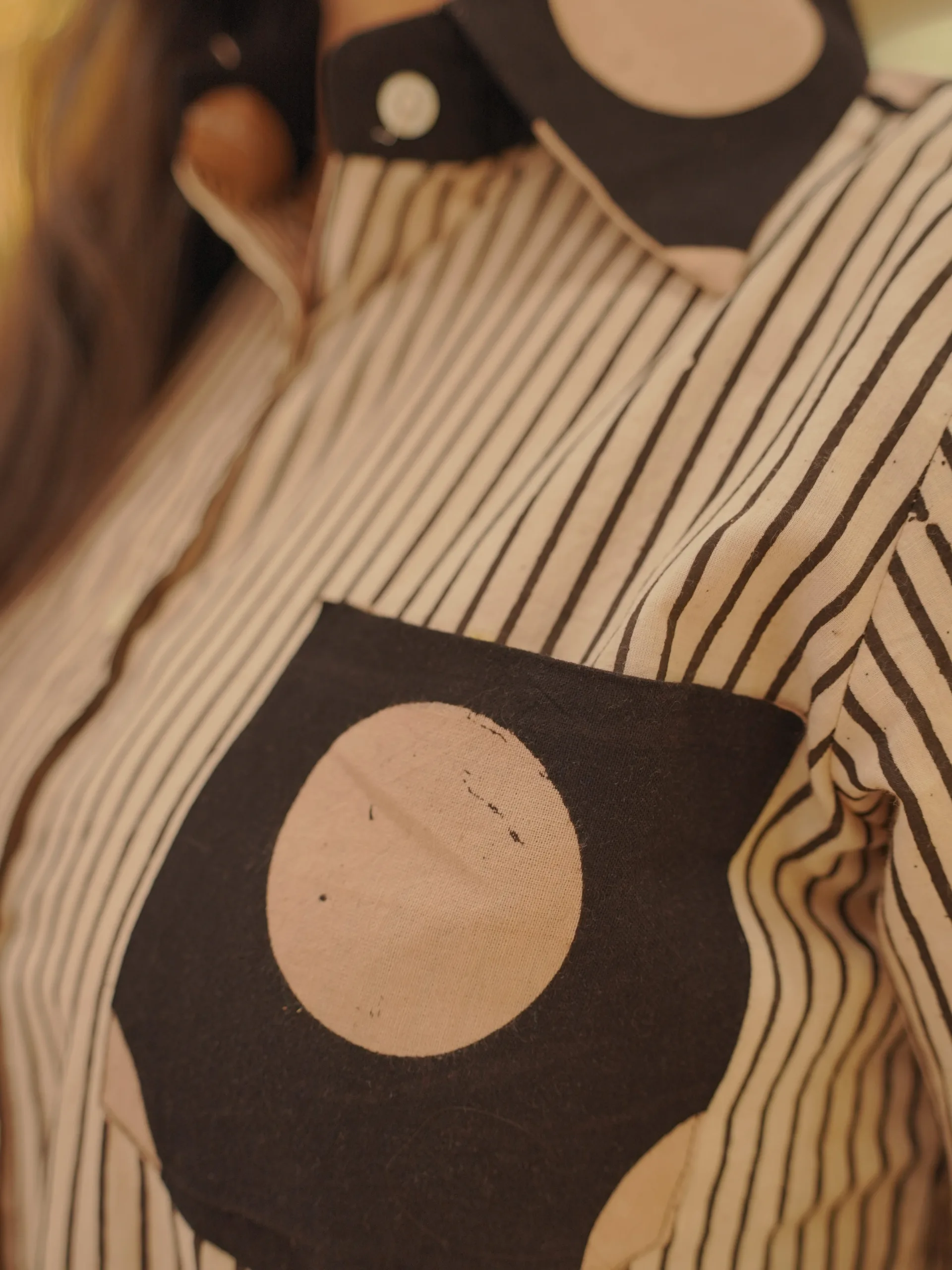 ZVE07257 Pure handblock Cotton Beige Co-ord Set - Image 2